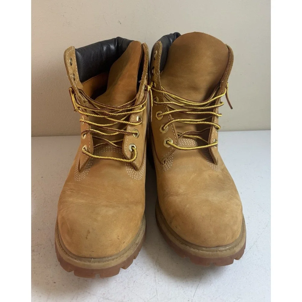 Timberland Men's Premium 6-inch Waterproof Boots Size 7M Wheat Nubuck